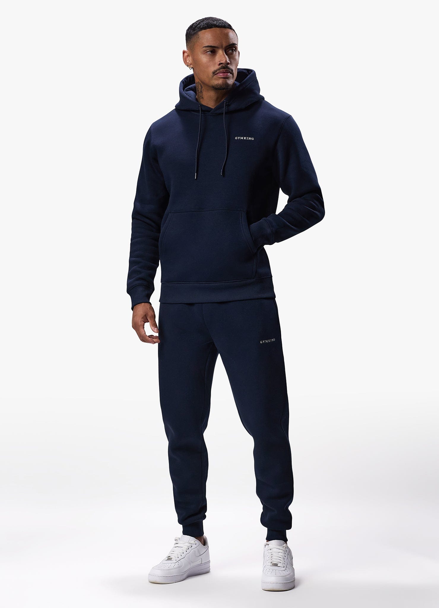 Gym King Fundamental Linear Hood Tracksuit - Navy