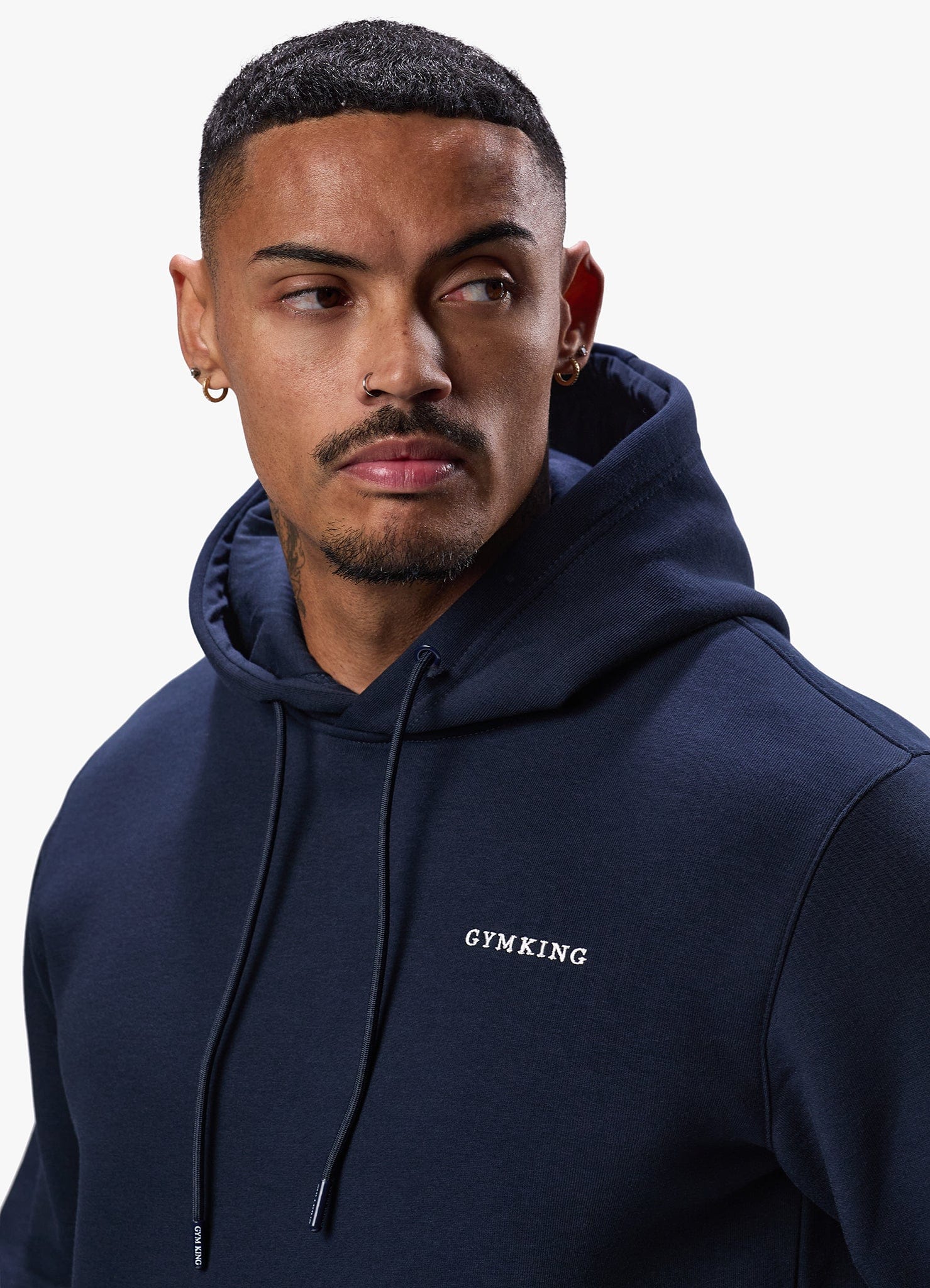 Gym King Fundamental Linear Hood Tracksuit - Navy