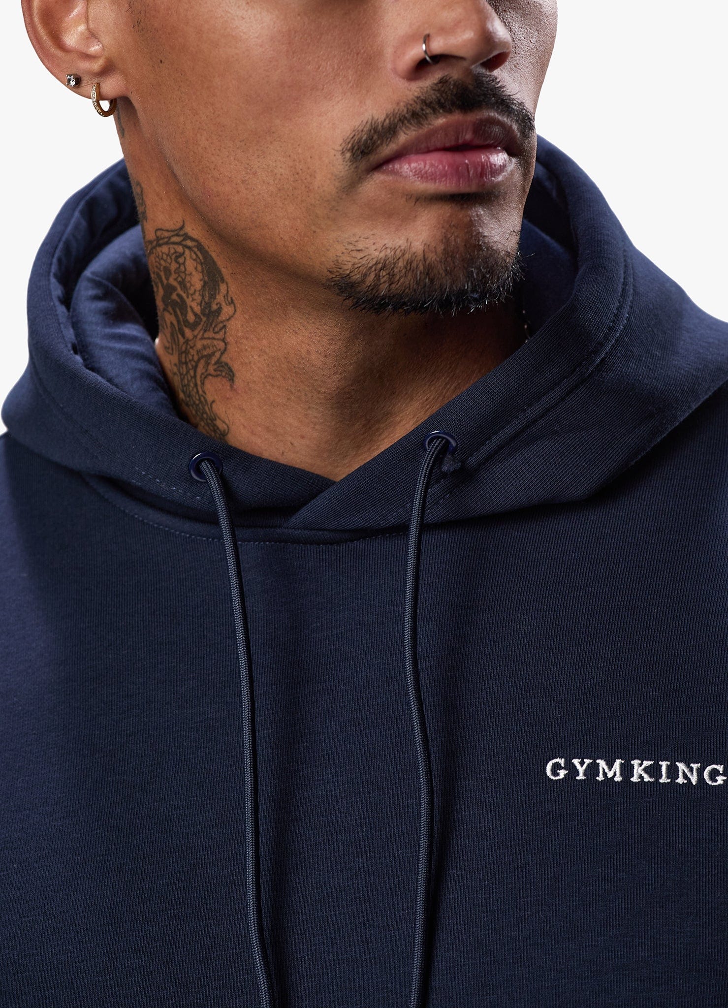 Gym King Fundamental Linear Hood Tracksuit - Navy