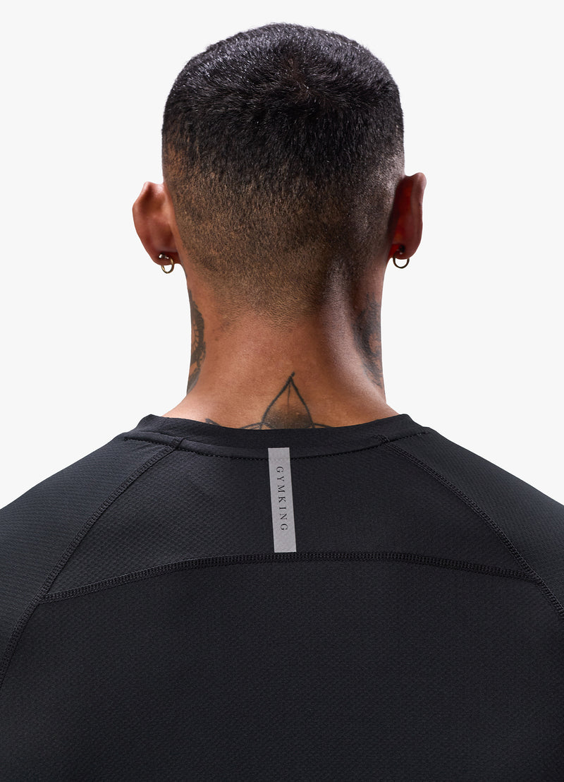 Gym King Energy Linear Tee - Black