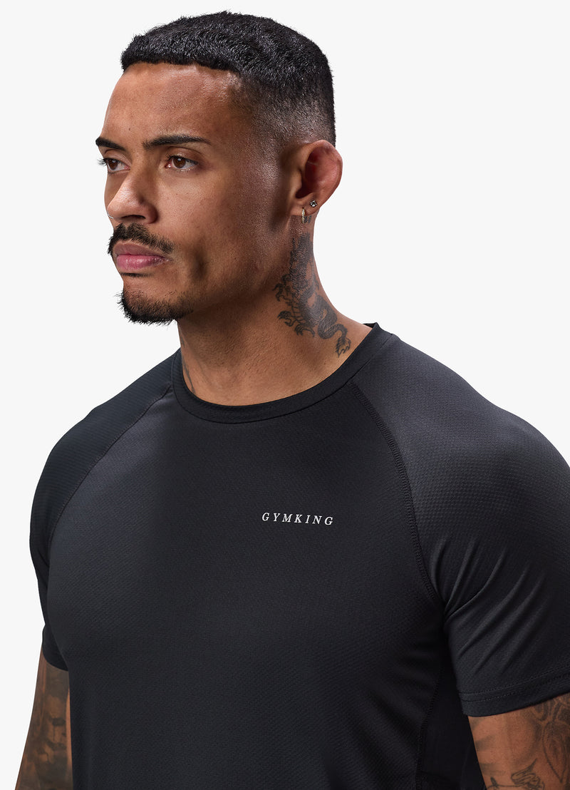 Gym King Energy Linear Tee - Black