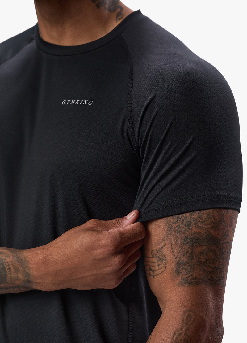 Gym King Energy Linear Tee - Black