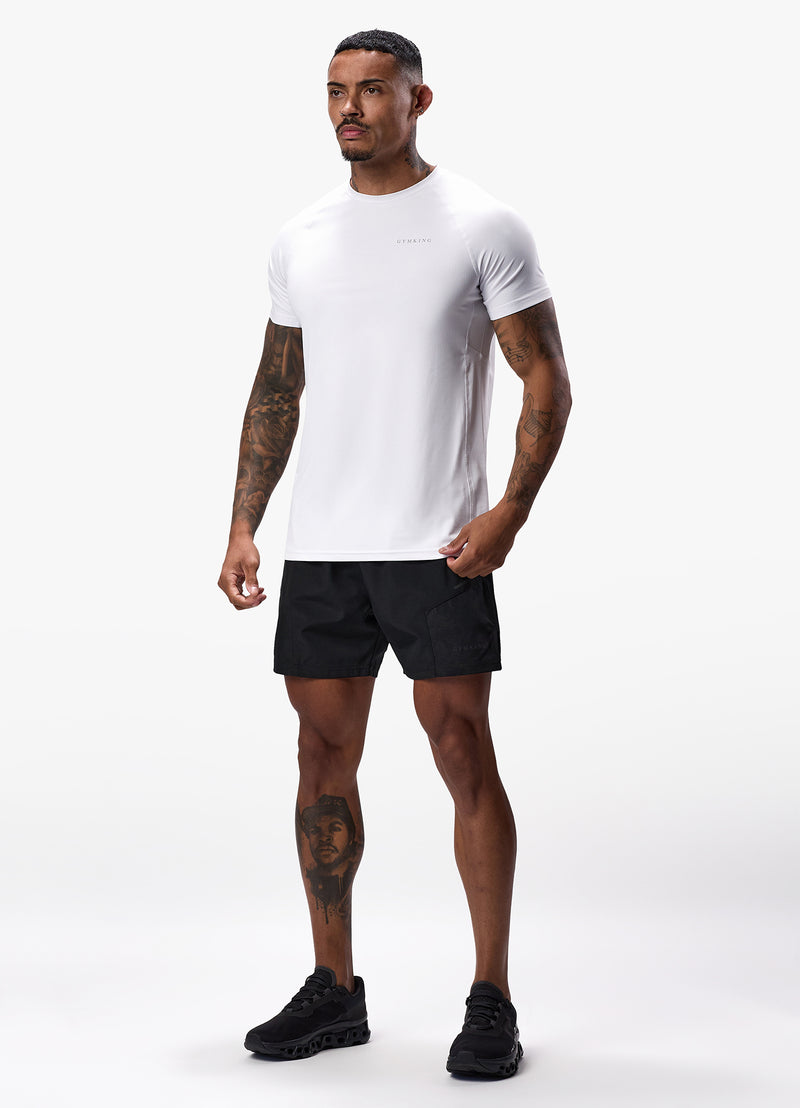 Gym King Energy Linear Tee - White