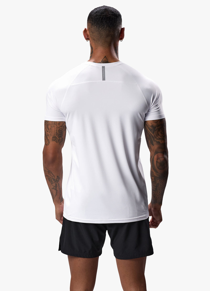 Gym King Energy Linear Tee - White