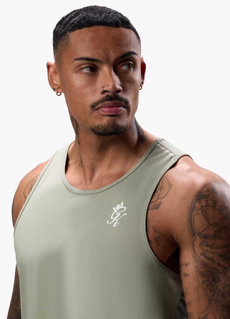 Gym King Flex Vest - Soft Khaki