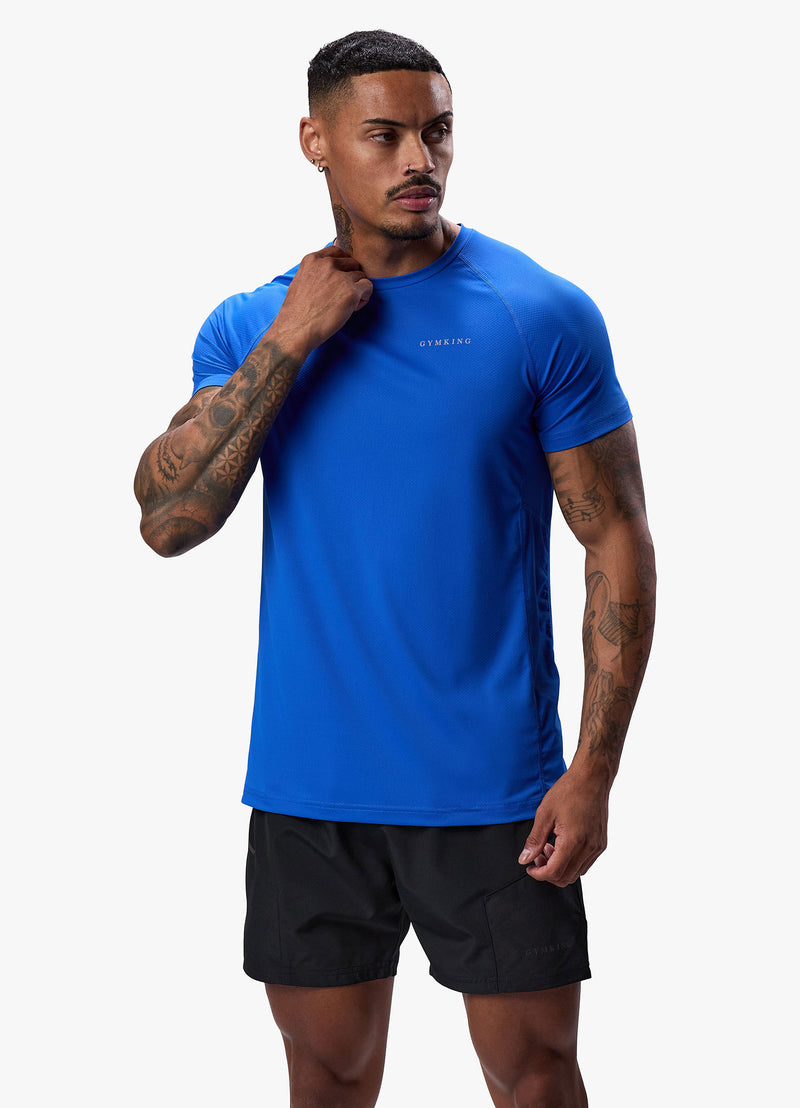 Gym King Energy Linear Tee - Royal Blue