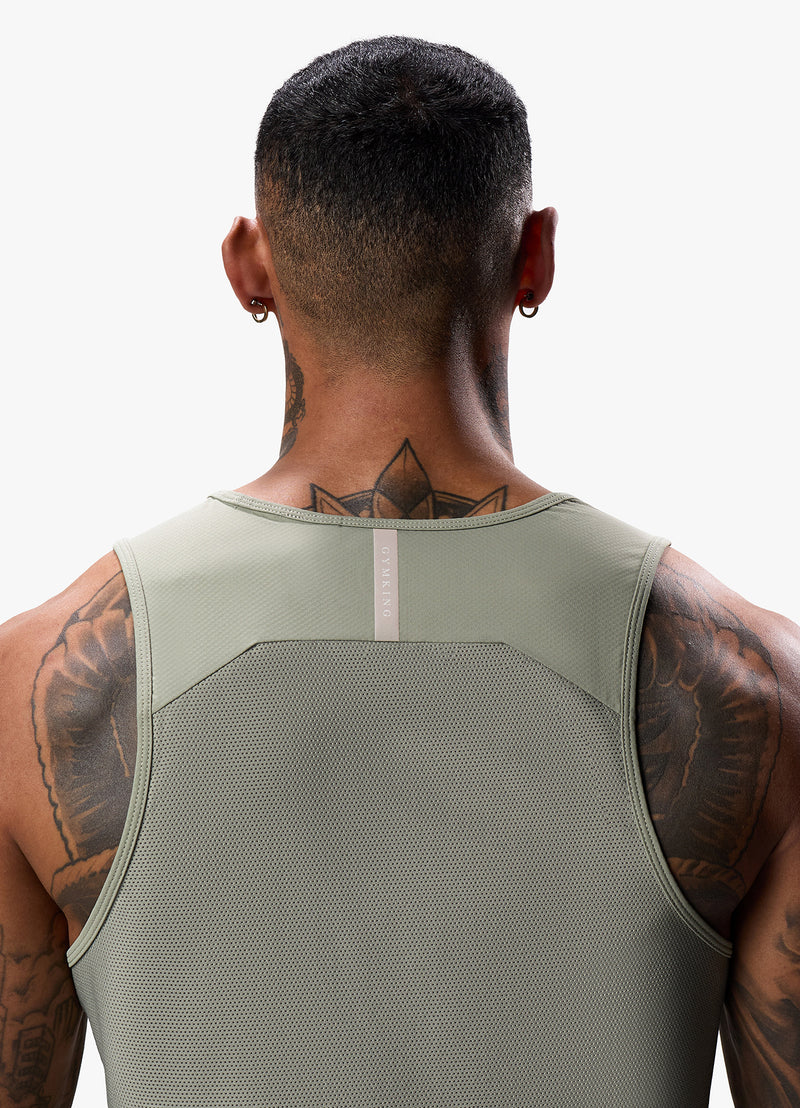 Gym King Flex Vest - Soft Khaki