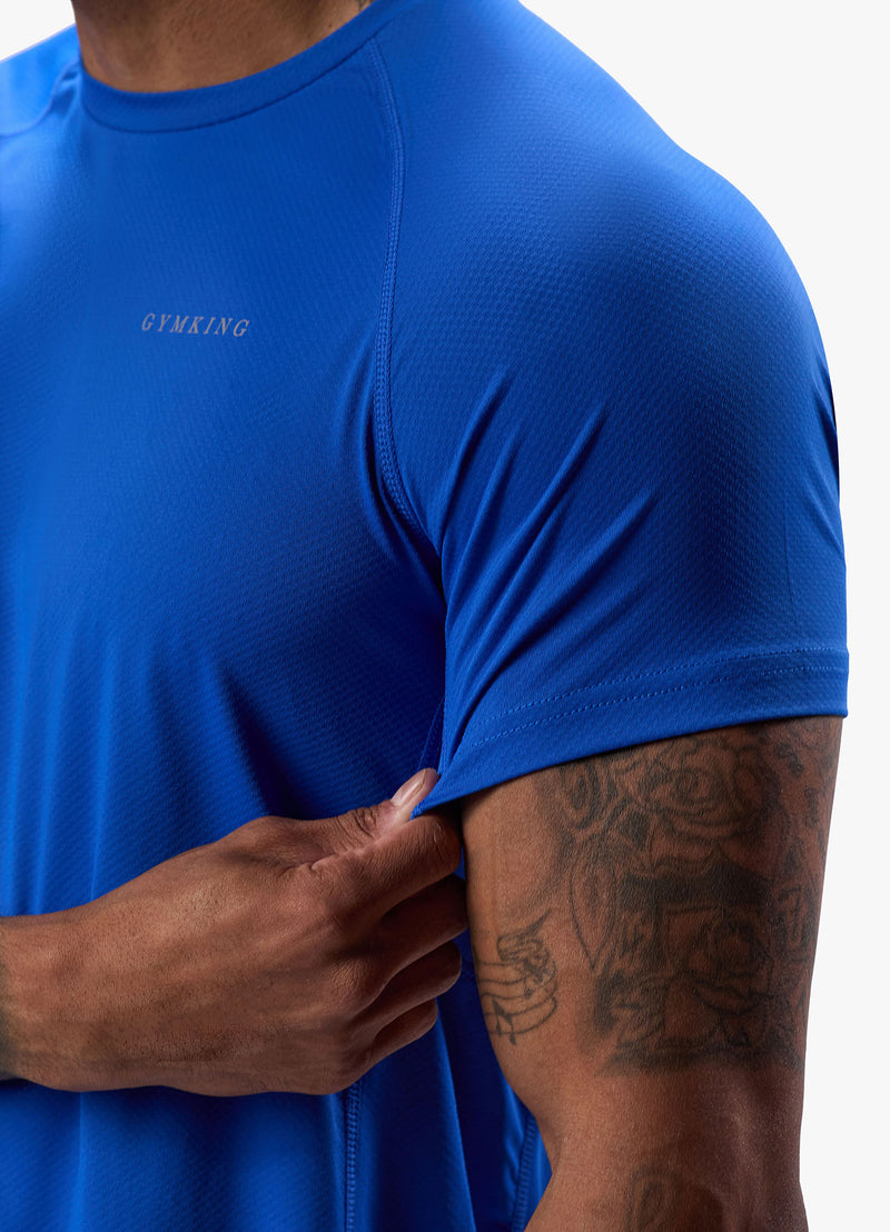 Gym King Energy Linear Tee - Royal Blue