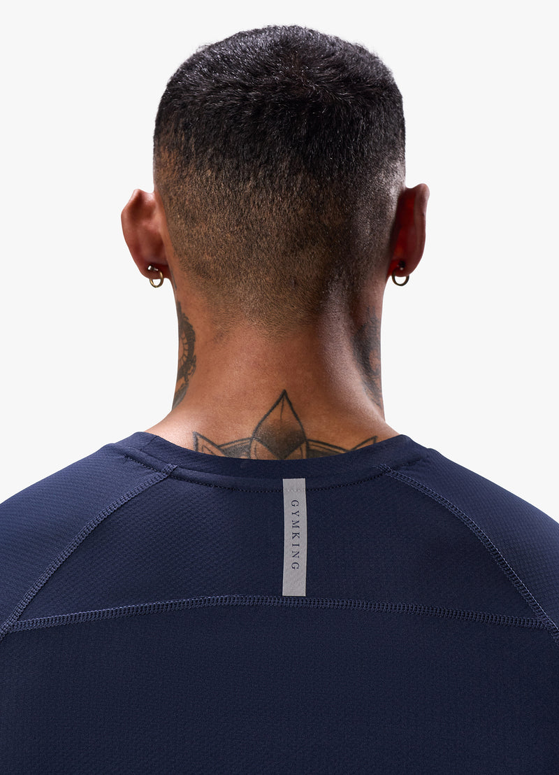 Gym King Energy Linear Tee - Navy