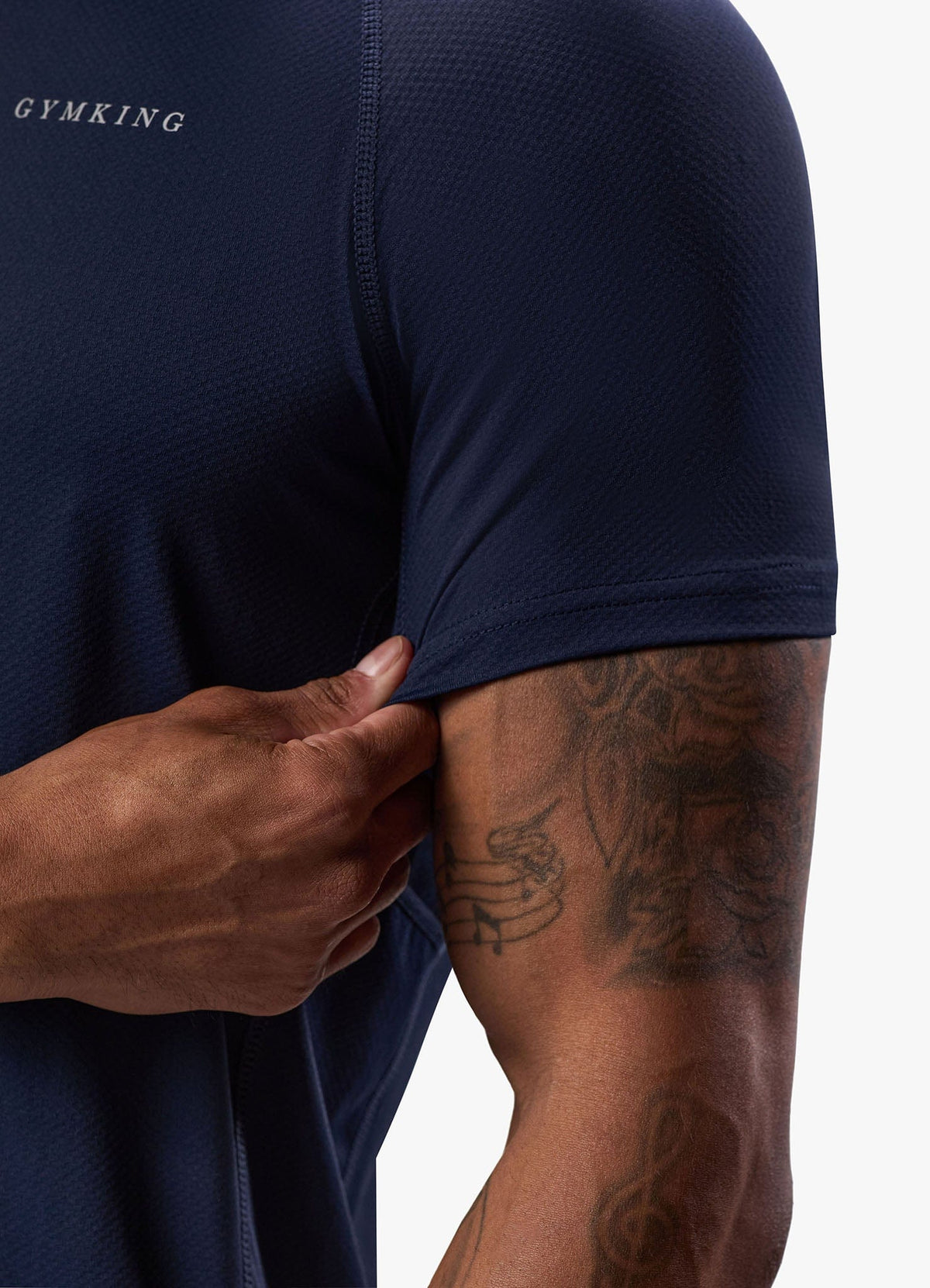 Gym King Energy Linear T-Shirt - Navy