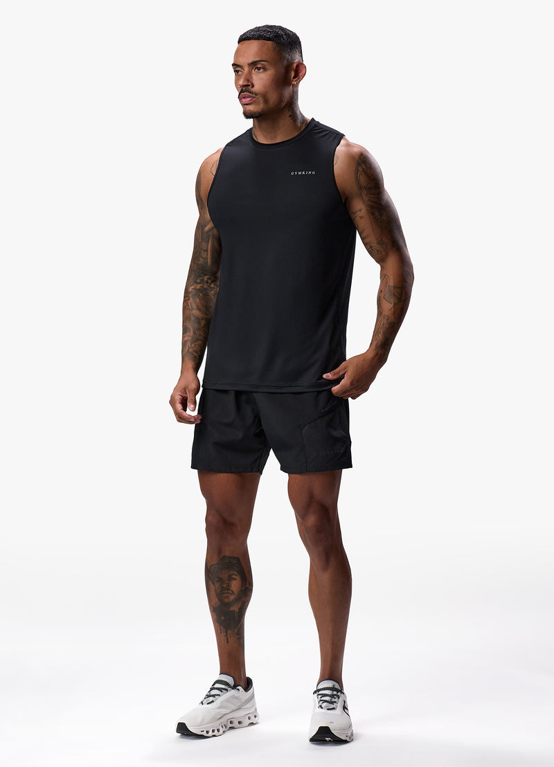 Gym King Energy Linear Vest - Black