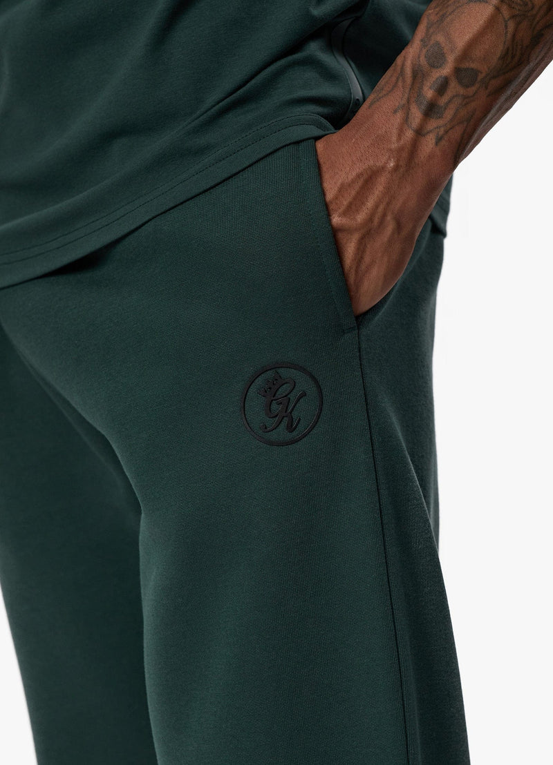 Gym King Pro Logo Hood Tracksuit - Deep Forest Green