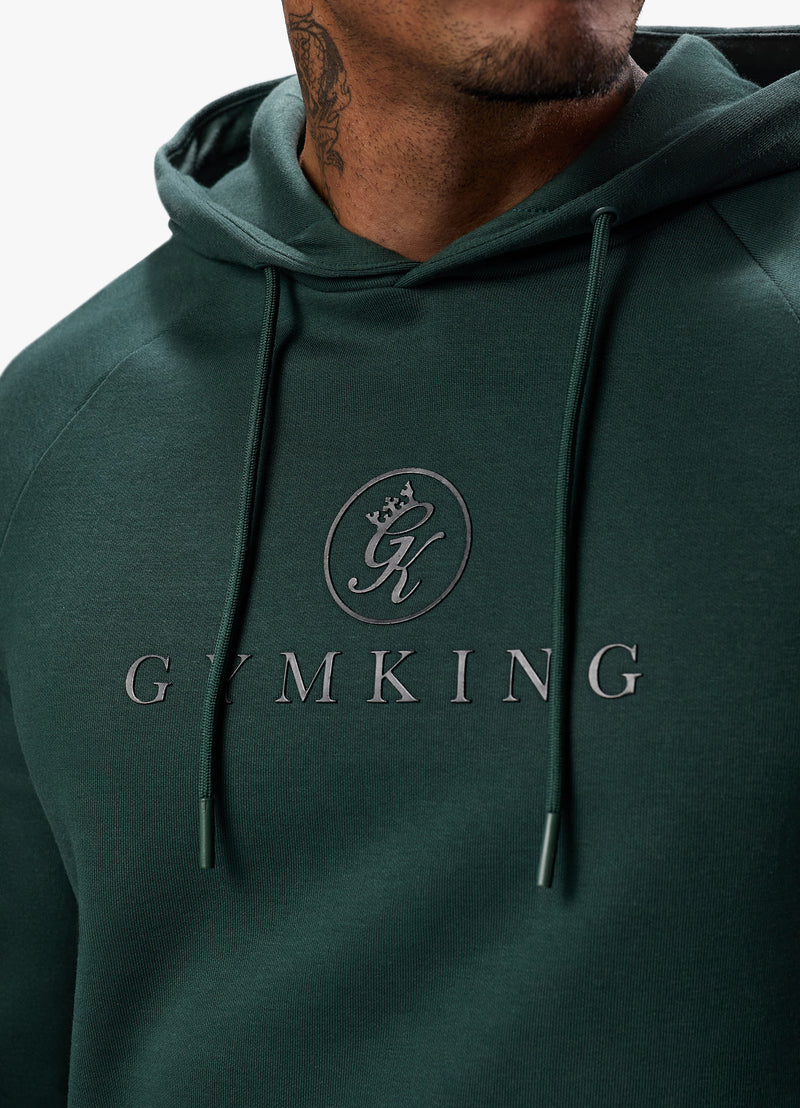 Gym King Pro Logo Hood - Deep Forest Green