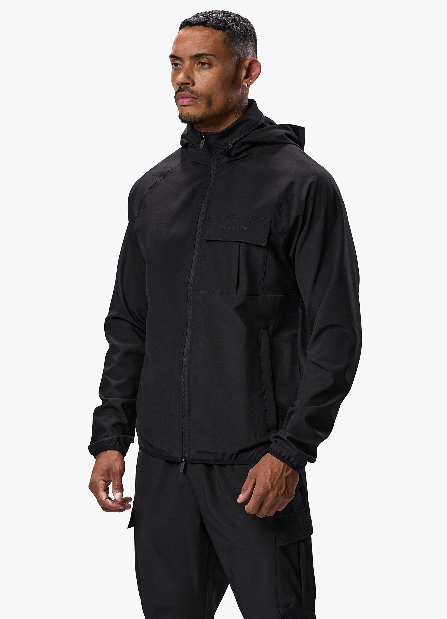 Gym King Mini Ripstop Woven Utility Jacket - Black – GYM KING