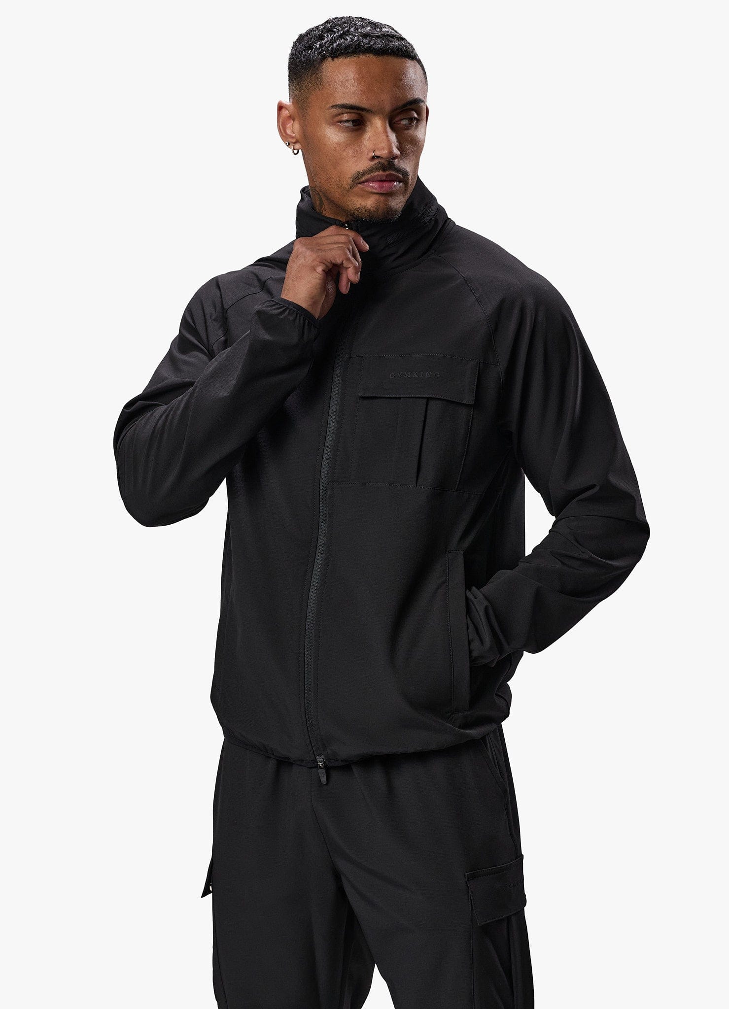 Gym King Mini Ripstop Woven Utility Jacket - Black – GYM KING