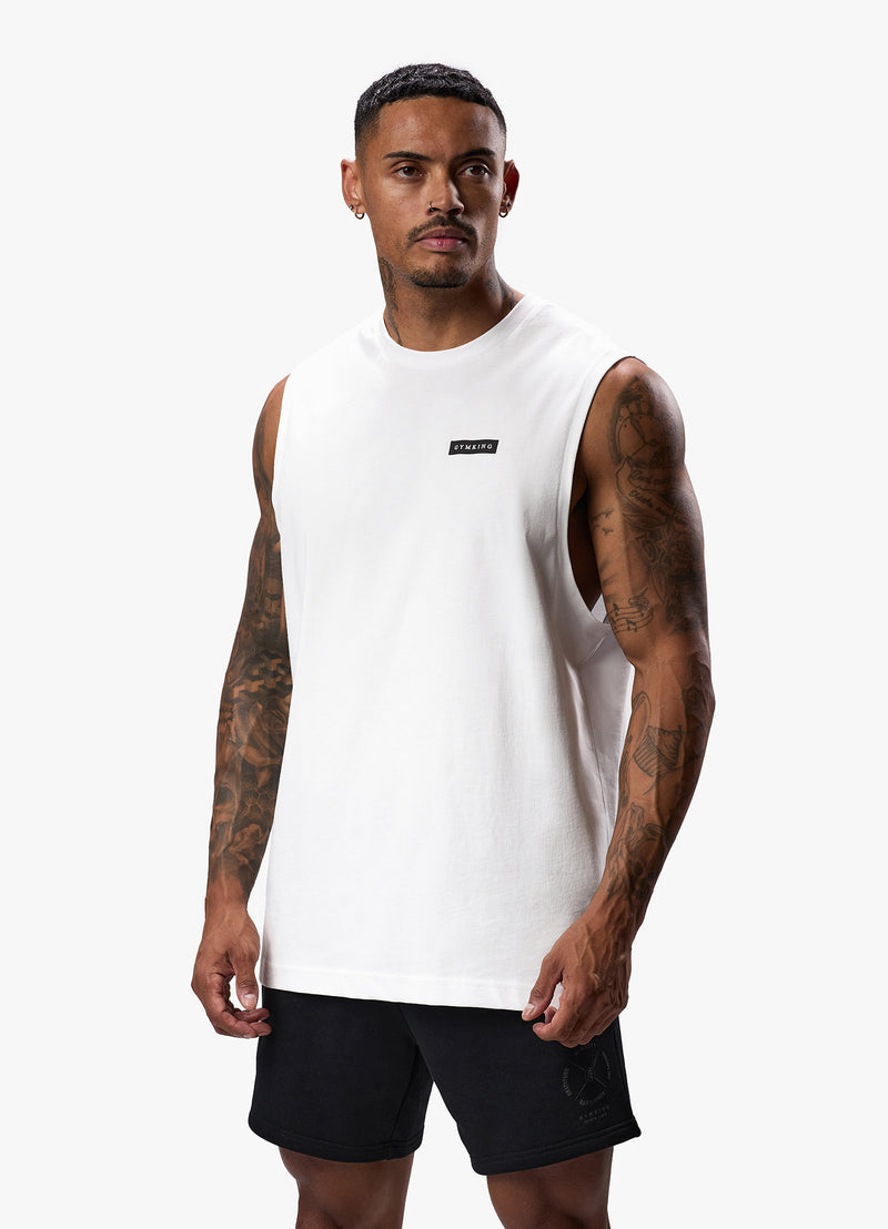 Gym King Stoic Tank - White