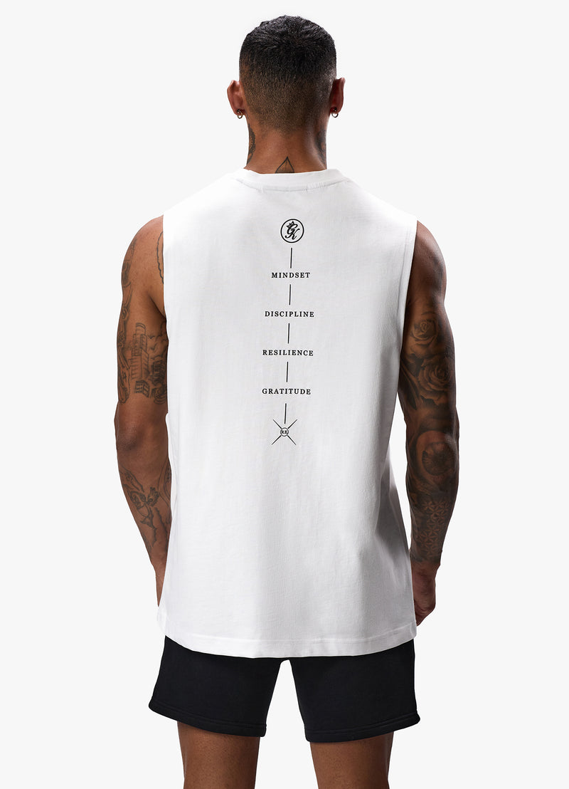 Gym King Stoic Tank - White