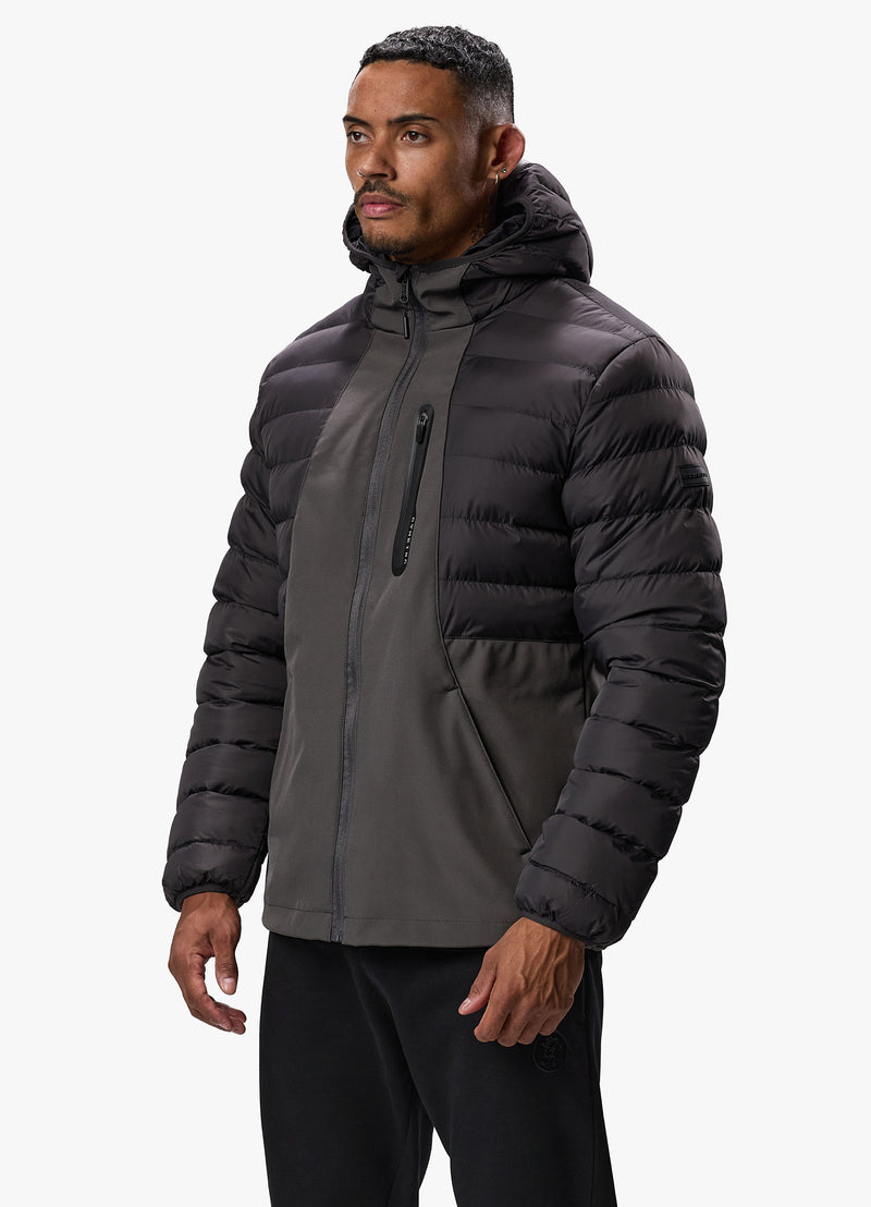 Gym King Summit Hybrid Jacket - Black/Grey