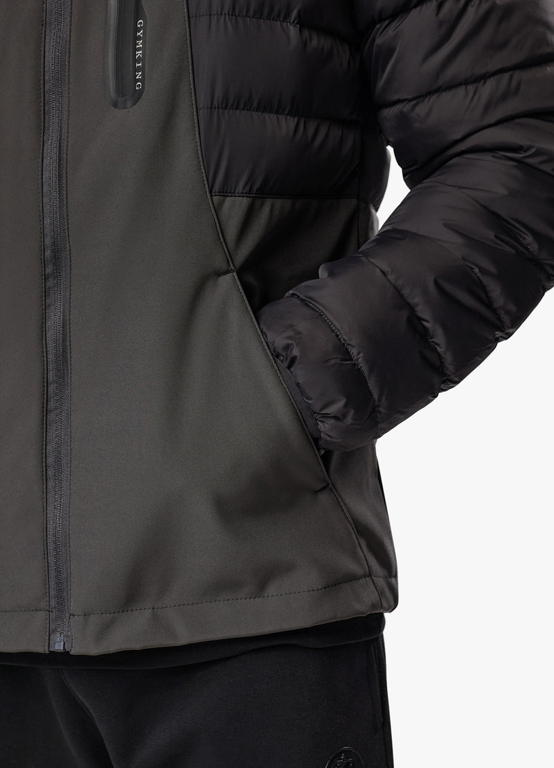 Gym King Summit Hybrid Jacket - Black/Grey