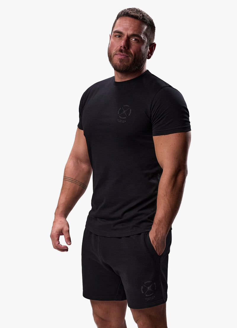 Gym King Compass Tee - Black