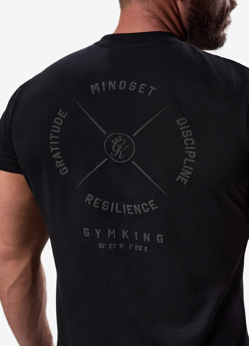 Gym King Compass Tee - Black