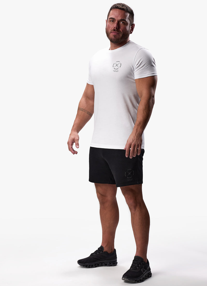 Gym King Compass Tee - White