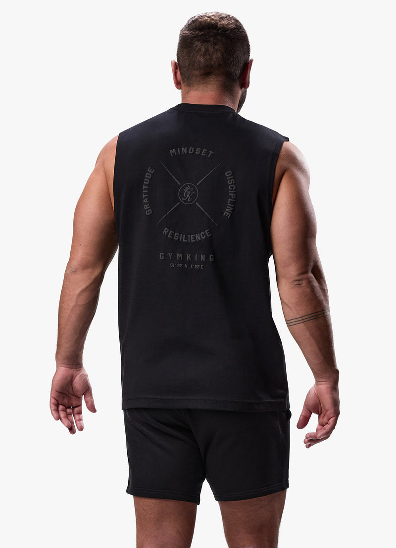 Gym King Compass Tank - Black