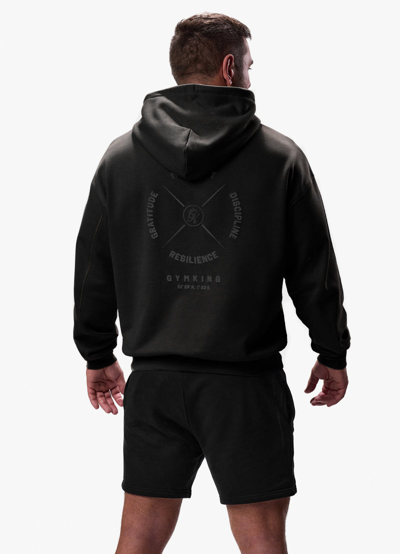 Gym King Compass Hood - Black