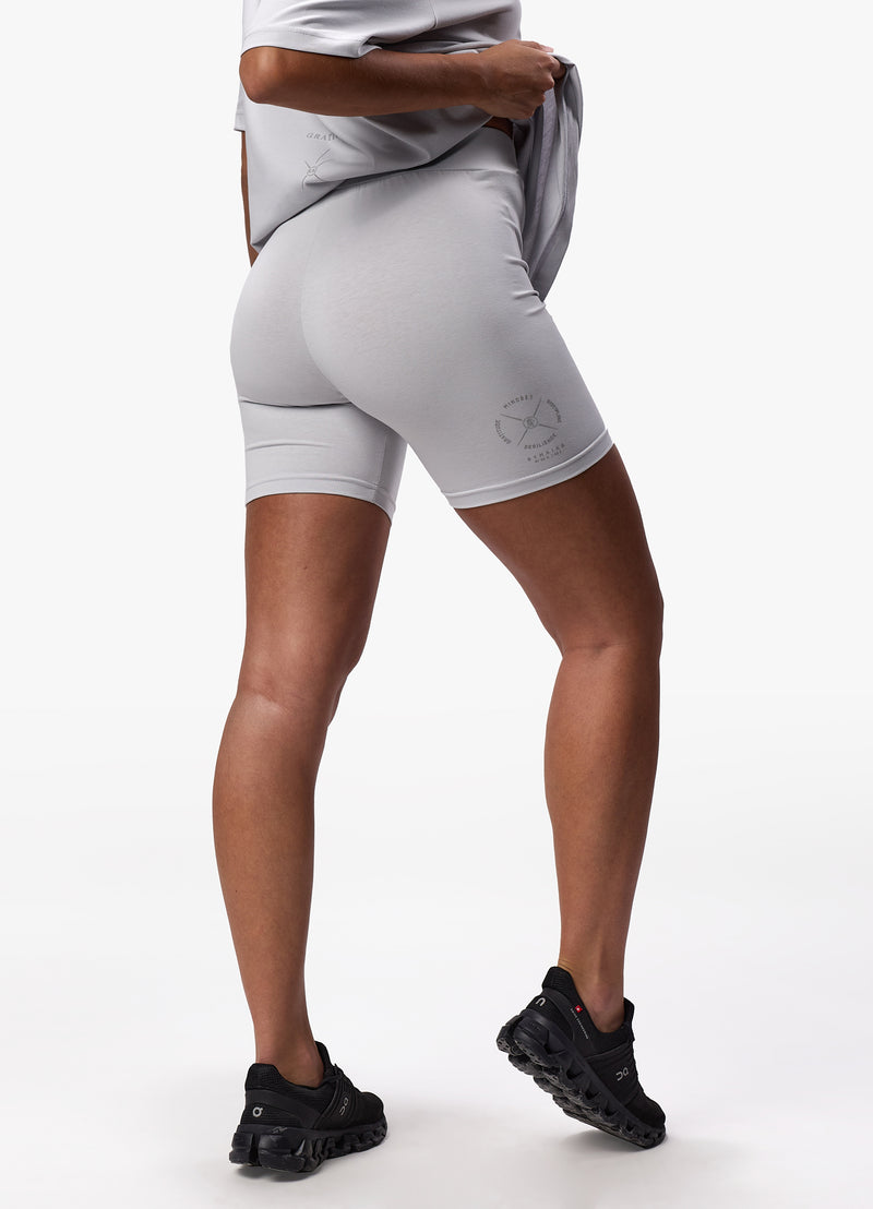 Gym King Stoic Cycle Short - Light Grey