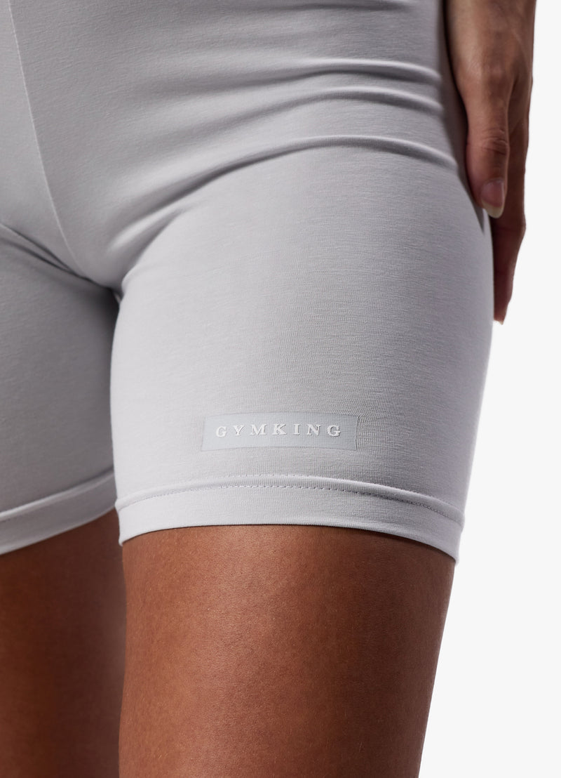 Gym King Stoic Cycle Short - Light Grey