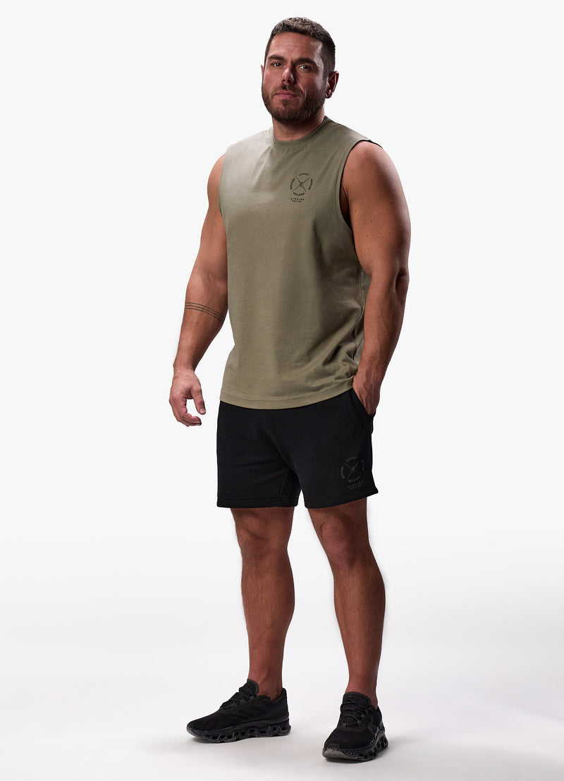 Gym King Compass Tank - Deep Khaki