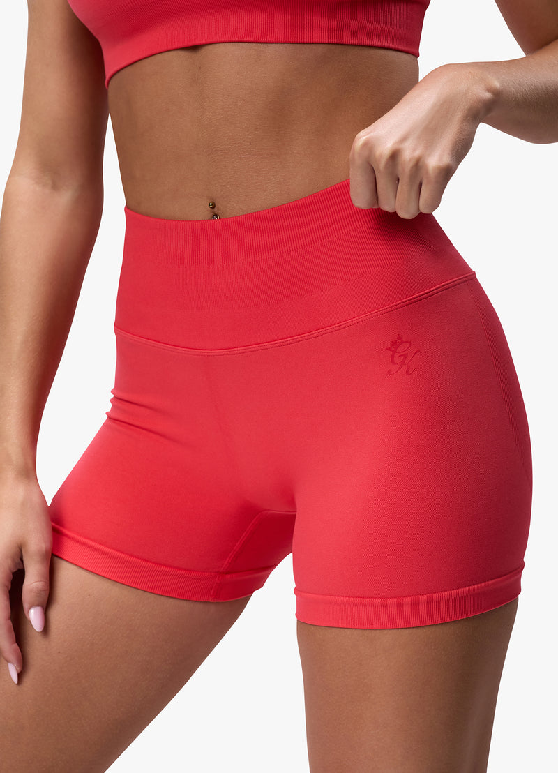 Gym King Sculpt Seamless 3" Short - Coral Red