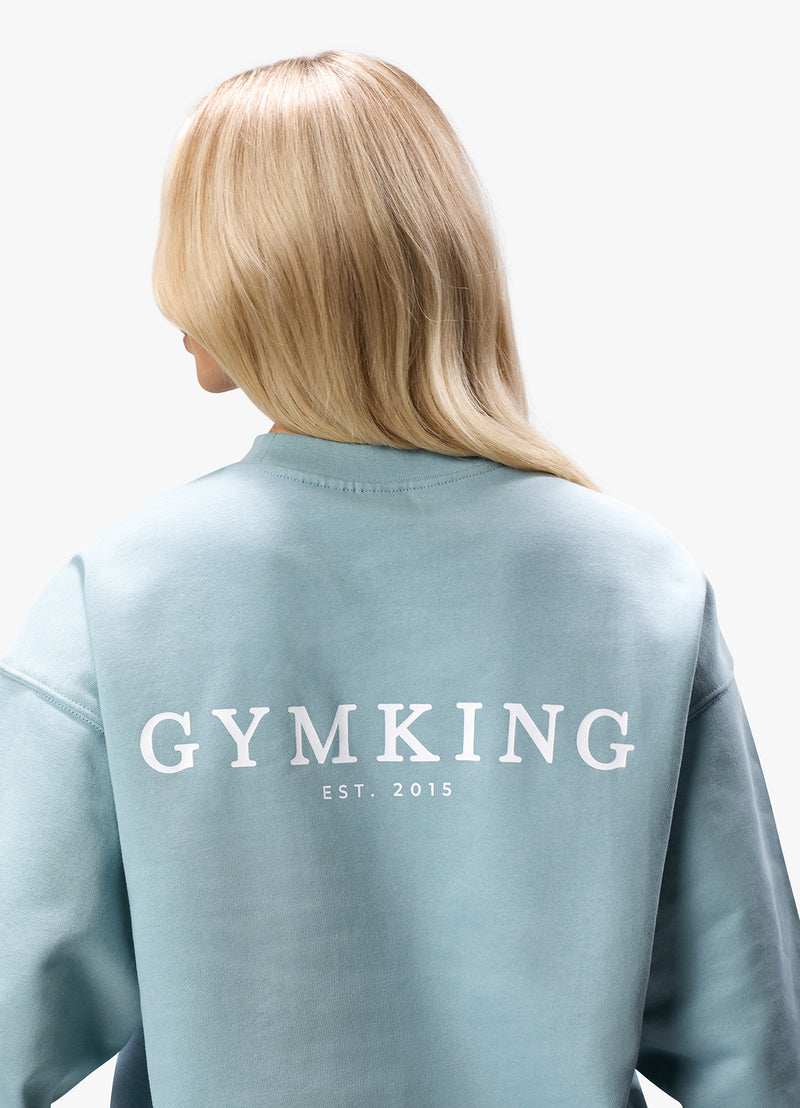 Gym King Established Crew - Stone Blue