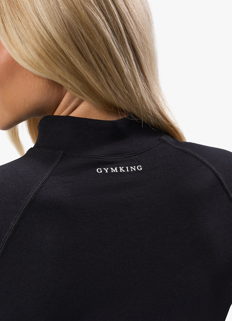 Gym King Sculpt Seamless Full Zip - Black