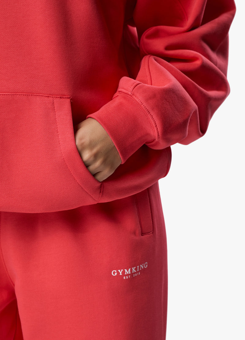 Gym King Established Relaxed Fit Hood - Coral Red