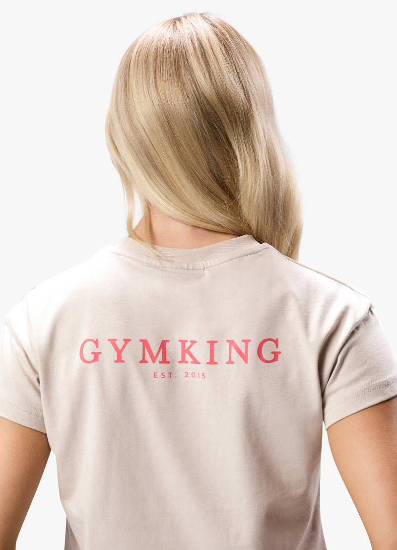 Gym King Established Cropped Tee - Clay