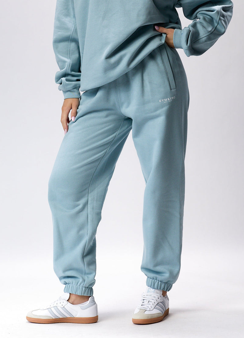 Gym King Established Crew Tracksuit - Stone Blue