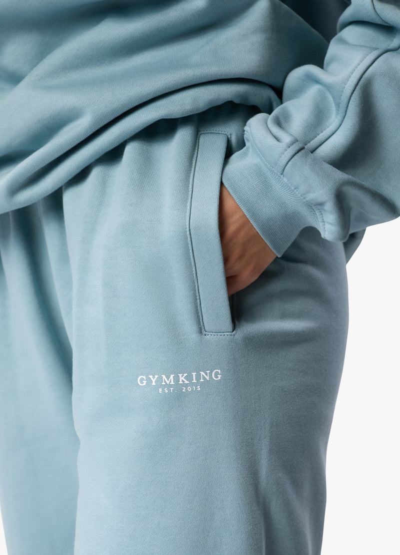 Gym King Established Crew Tracksuit - Stone Blue