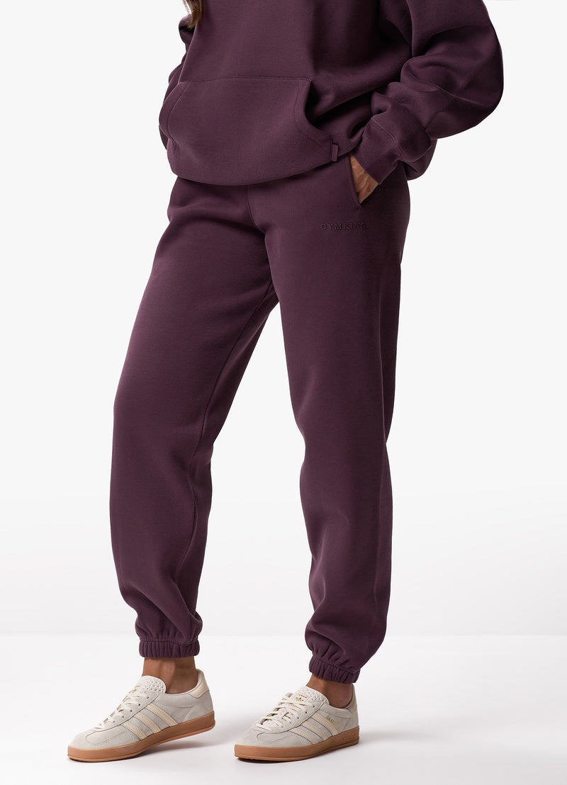 Gym King Luxe Hood Tracksuit - Deep Plum