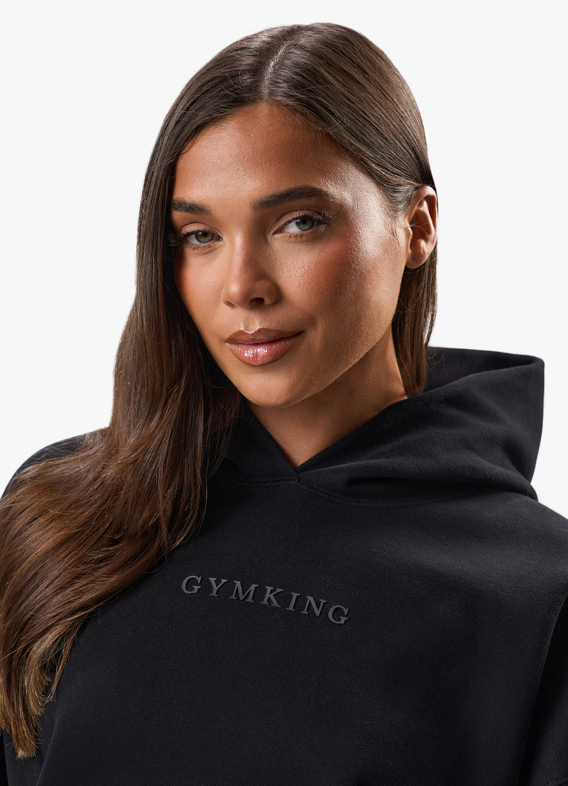 Gym King Luxe Fleece Hood - Black