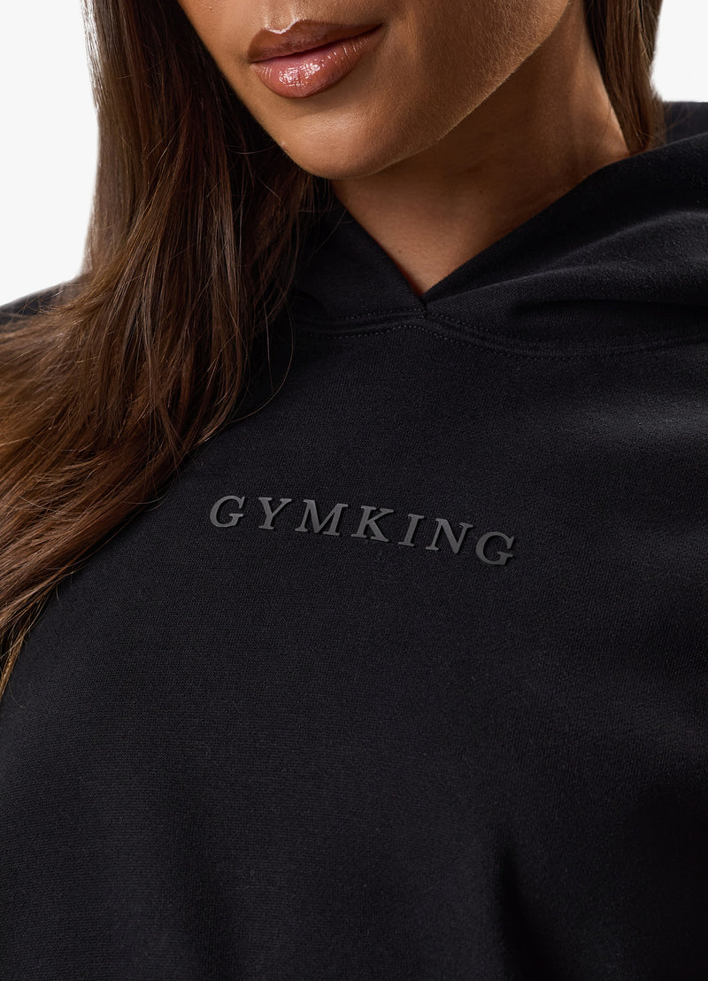 Gym King Luxe Fleece Hood - Black