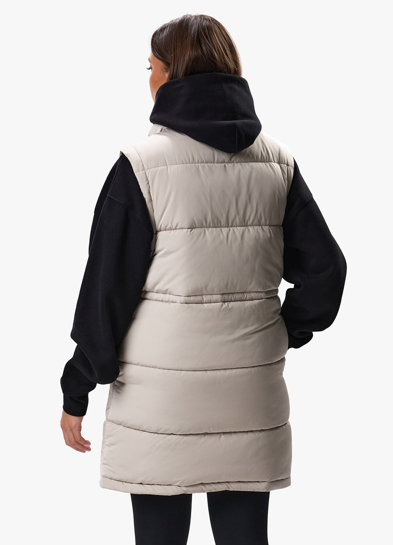 Gym King Longline Gilet - Champagne