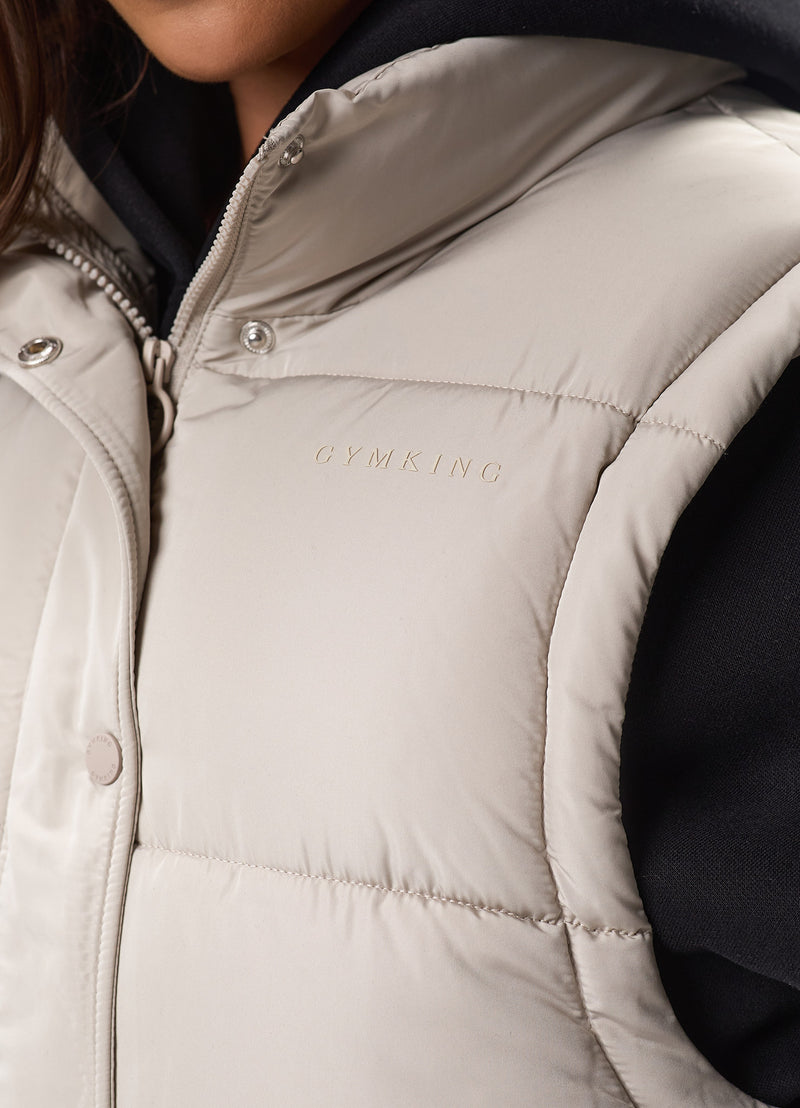 Gym King Longline Gilet - Champagne