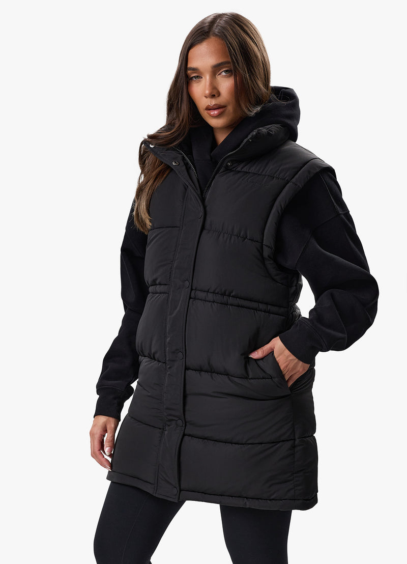 Gym King Longline Gilet - Black