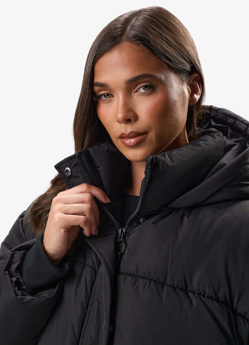 Gym King Mid Length Puffer - Black