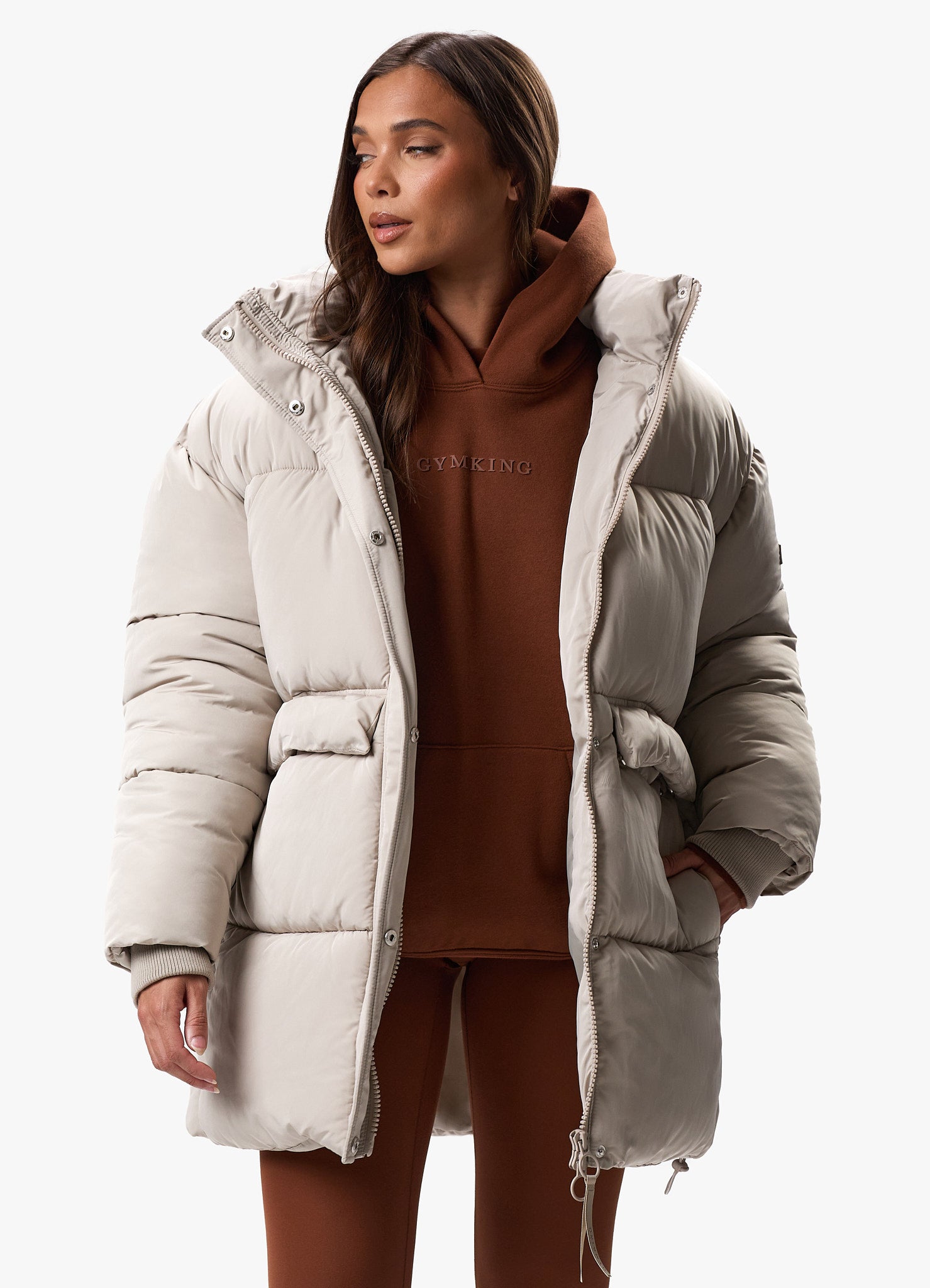 Gym King Mid Length Puffer Champagne 12