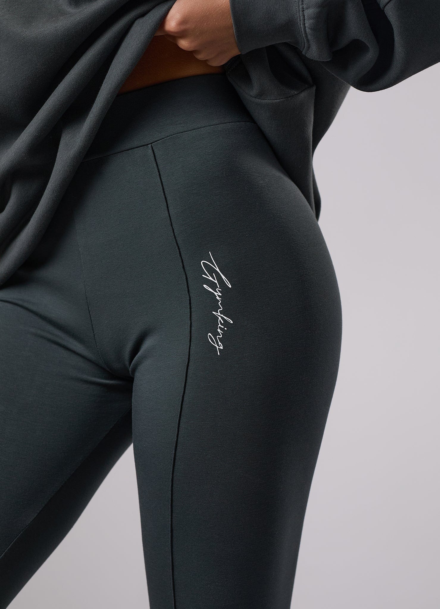 Gym King Reset Cotton Jersey Legging - Green Smoke