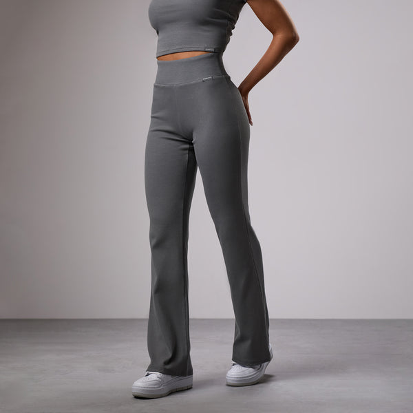 Gym King 365 Rib Flared Legging - Dark Sage