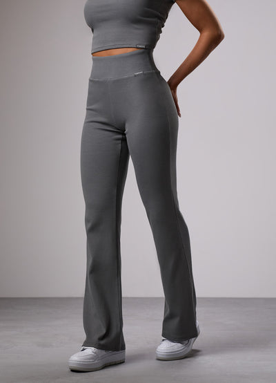 Gym King 365 Rib Flared Legging - Dark Sage