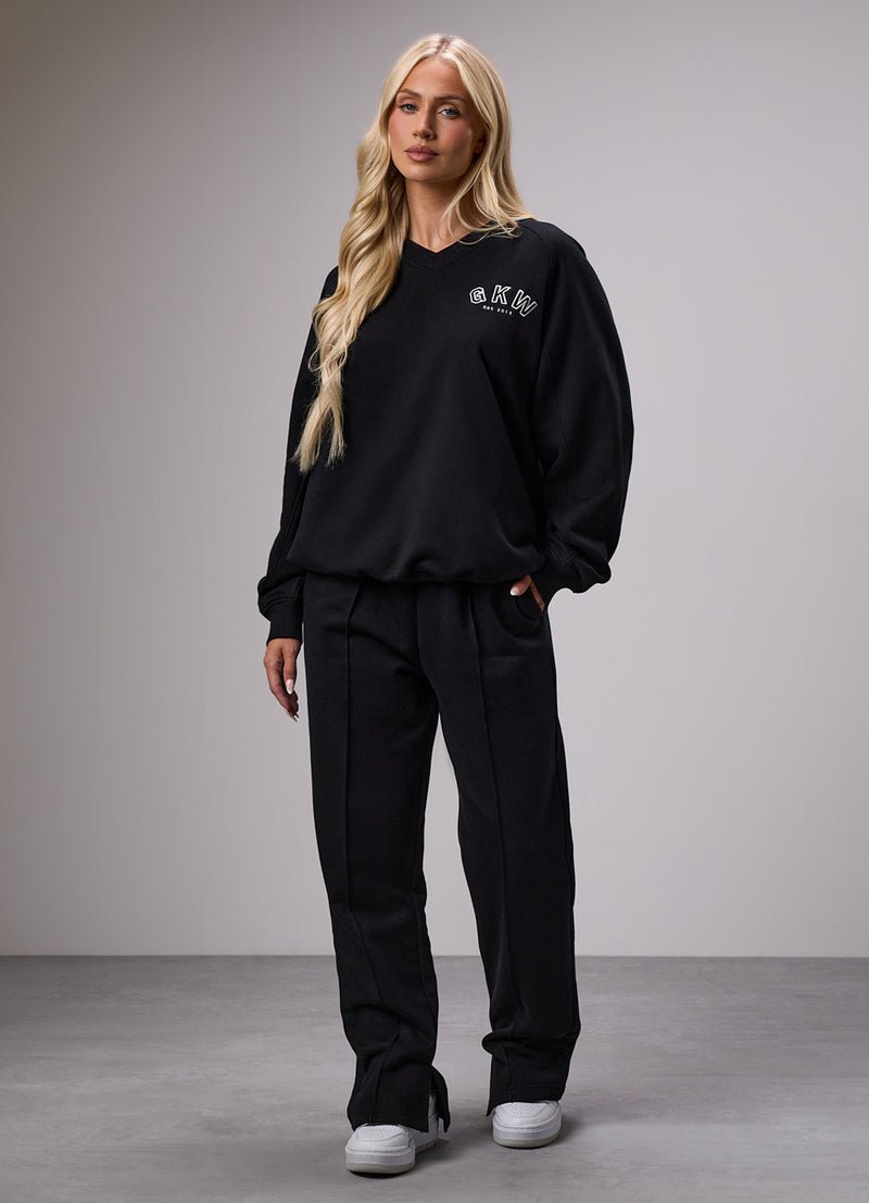 GKW Sports Luxe V Neck Tracksuit - Black